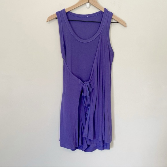 Lululemon Modal Wrap Romper 4" Skort Mini Dress Charged Indigo Purple size 4 - Picture 6 of 11